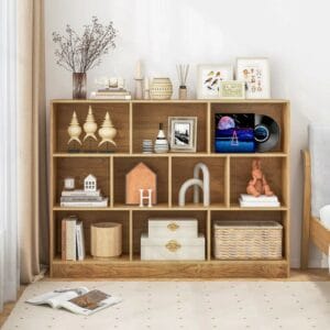 10-Cube Bookshelf With 2 Anti-Tipping Kits