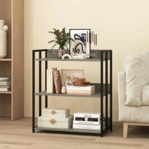 3-Tier Bookshelf Industrial  Bookcase