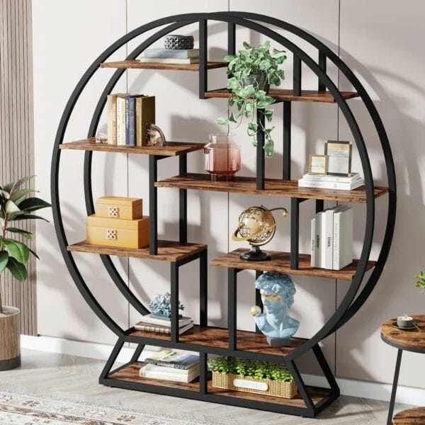 Metal Geometric Bookcase