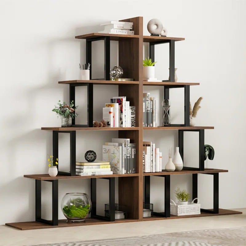 Steel Step Bookcase (Set of 2)