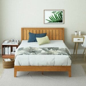 Classic Bed Frame with Paneled Headboard