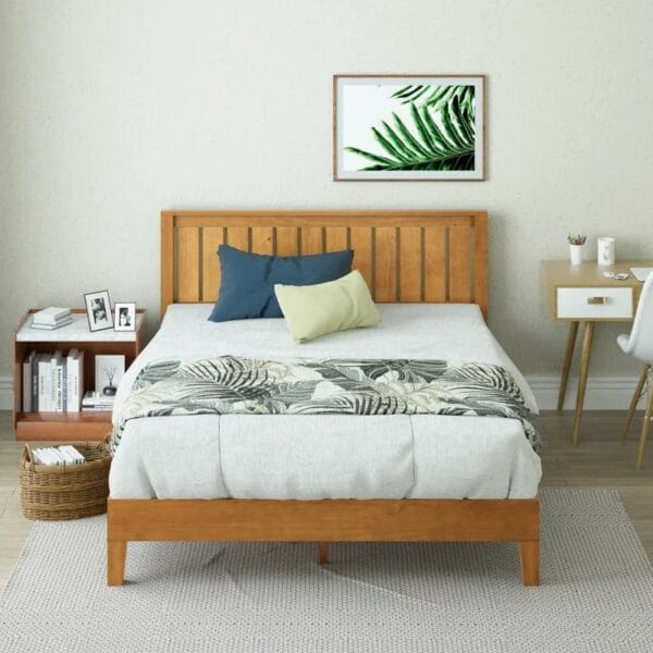 Classic Bed Frame with Paneled Headboard