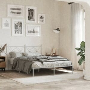 Vidaxl Metal Bed Frame With Headboard