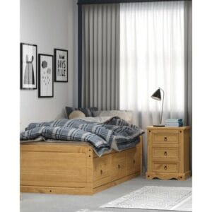 Single Cabin Bed with 3 Drawers wax finish