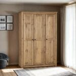Wooden 3 Door Wardrobe