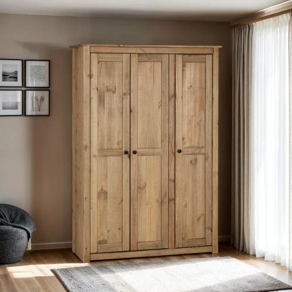 Wooden 3 Door Wardrobe