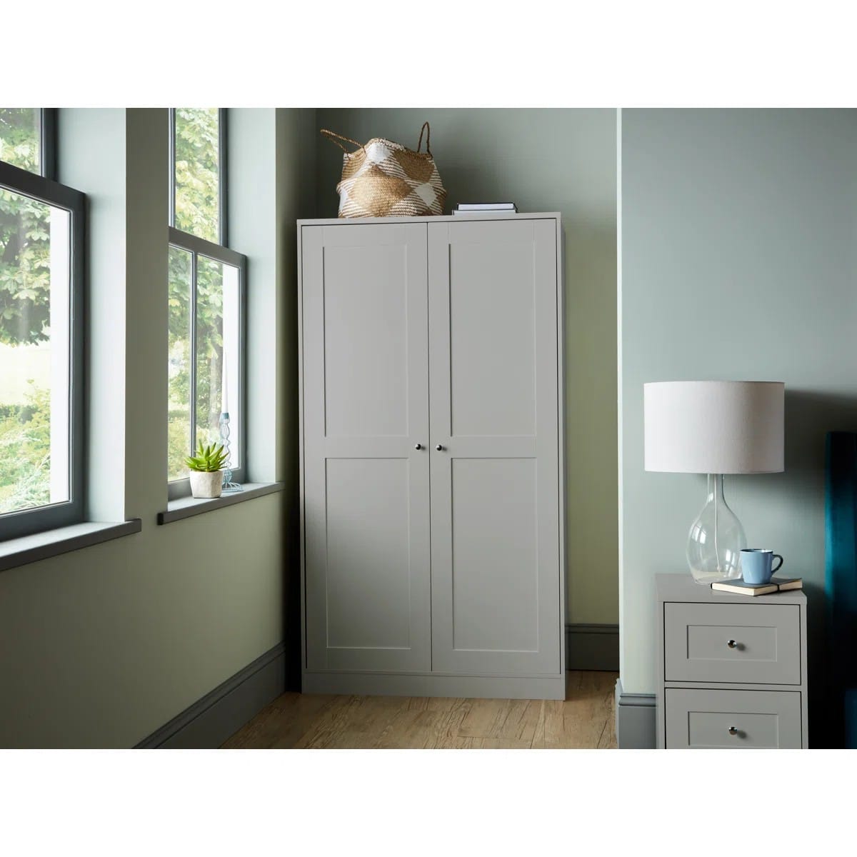 2 Door Manufactured Wood Wardrobe