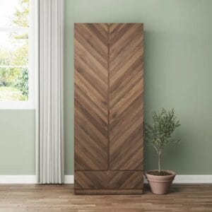 Brown 2 Door Wardrobe