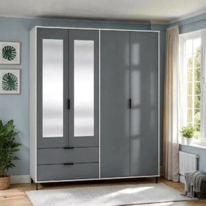 4 Grey Door Wardrobe