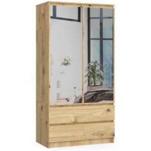 Silenus 2 Door Manufactured Wood Wardrobe