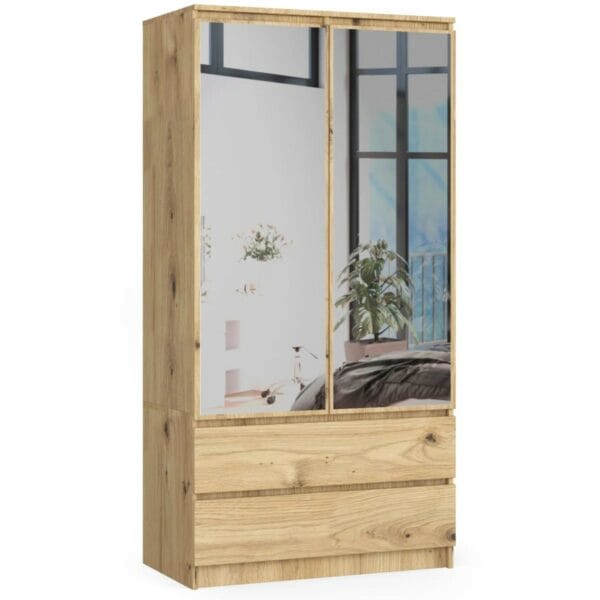 Silenus 2 Door Manufactured Wood Wardrobe