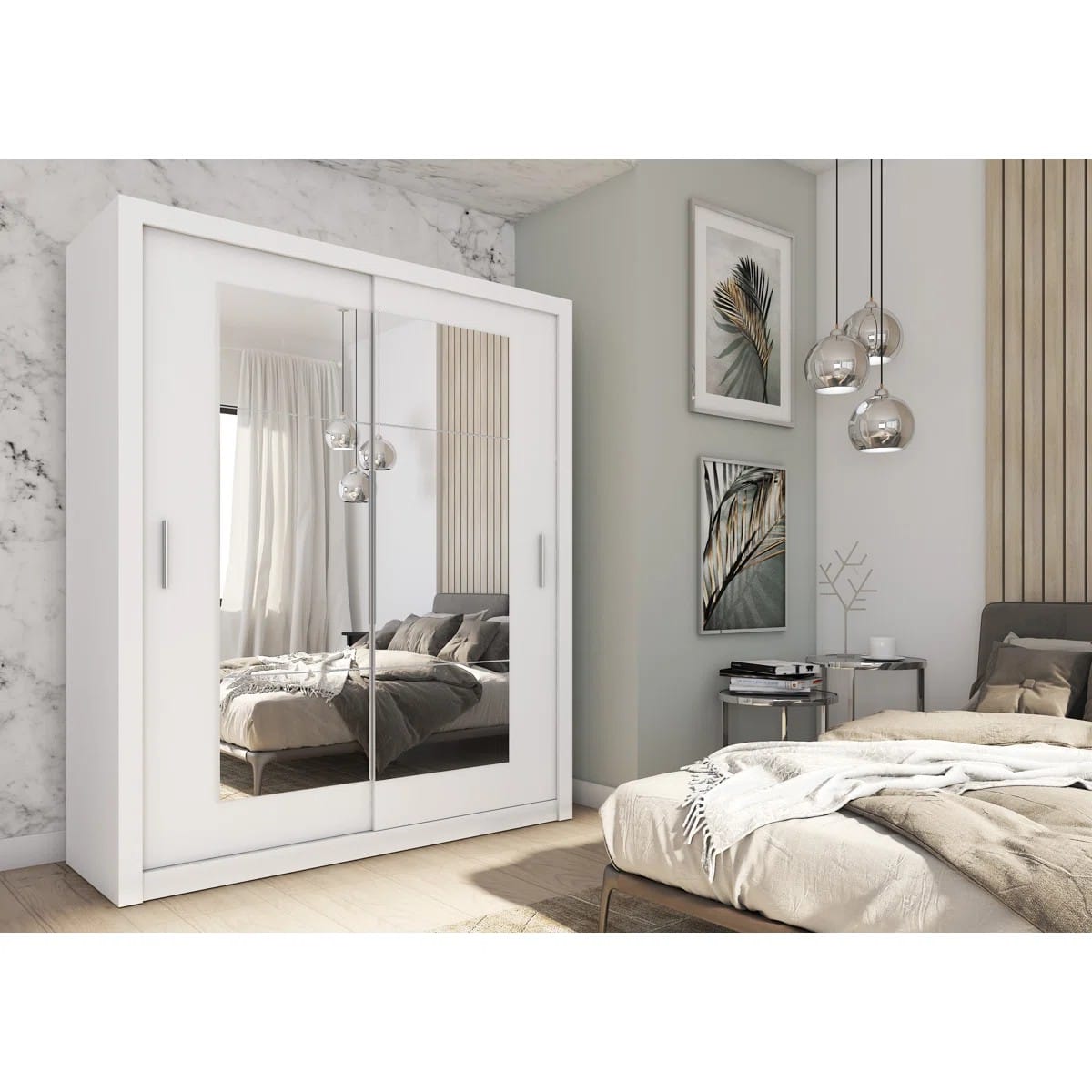 Gravelle 2 Door Manufactured Wood Wardrobe