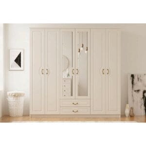 6 Door Manufactured Wood Wardrobe