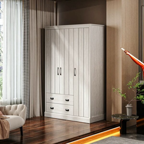 Bristol 3 Door 2 Drawer Wardrobe