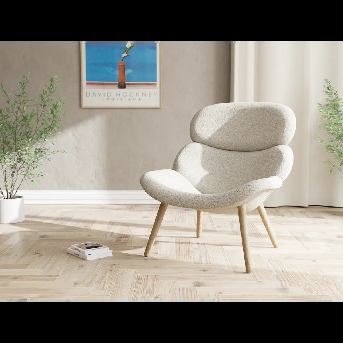 كرسي أزور مبطّن