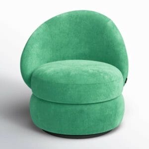 Bennie Upholstered Swivel Barrel Chair