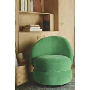 Bennie Upholstered Swivel Barrel Chair