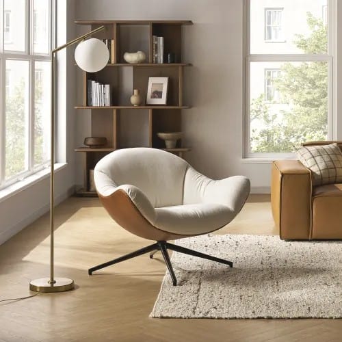 Arden Performance Fabric Swivel Armchair