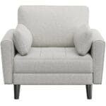 Grey Upholstered Armchair
