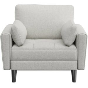 Grey Upholstered Armchair