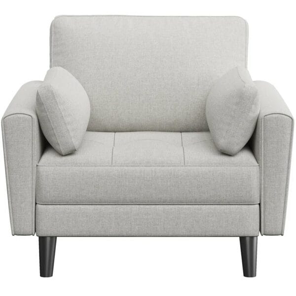 Grey Upholstered Armchair