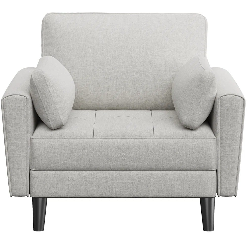 Grey Upholstered Armchair