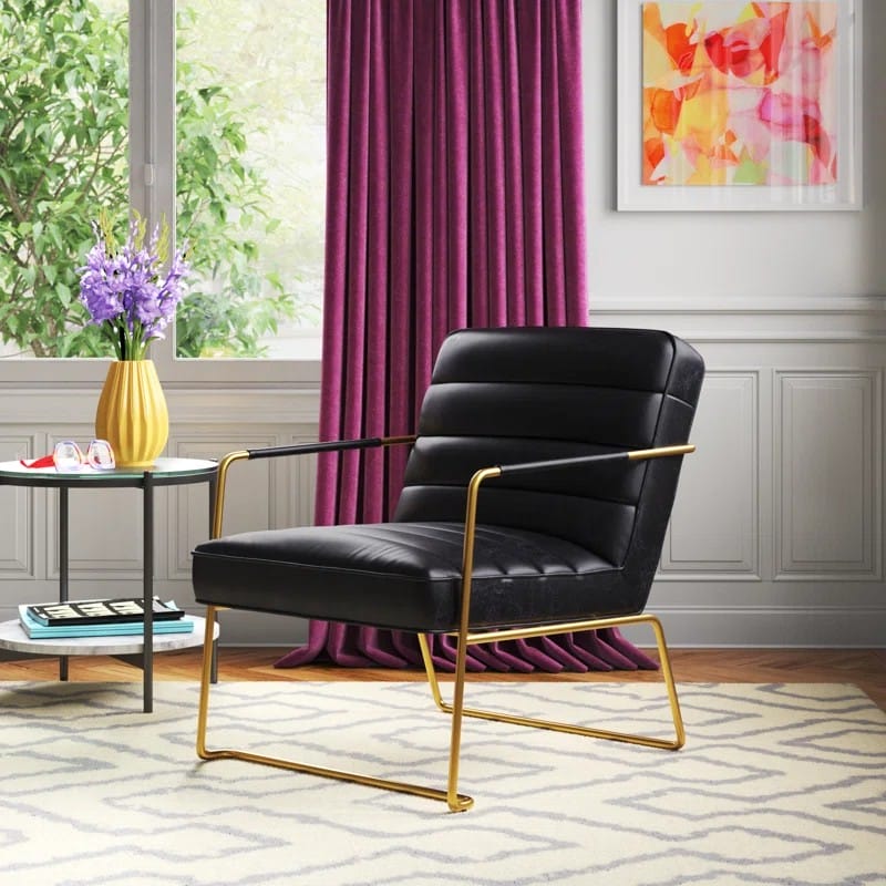 Madalynn Faux Leather Armchair