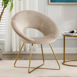 Wide Velvet Papasan Chair