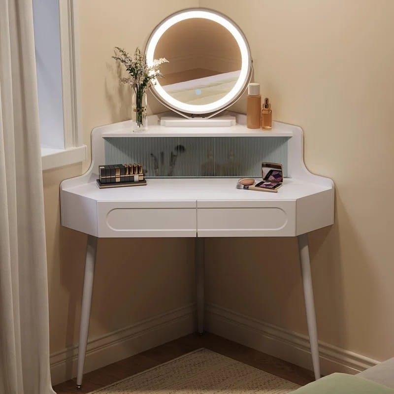Corner Dressing Table with Mirror