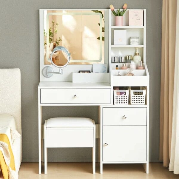 Modern Dressing Table with Led Mirror