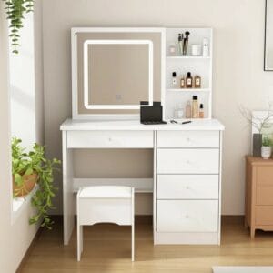 Dressing Table with Square Mirror