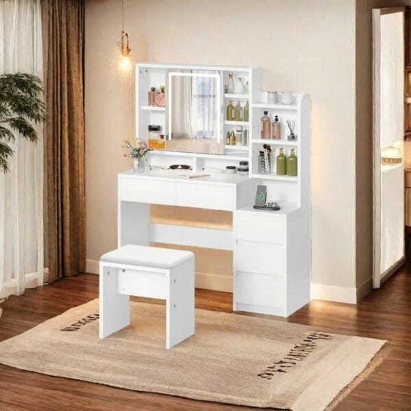 dressing table with mirror, modern vanity table