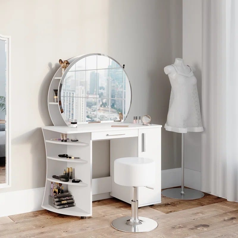 Veliandi Dressing Table with Mirror
