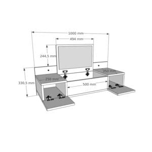Makeup Vanity Table with Mirror Wall Mounted