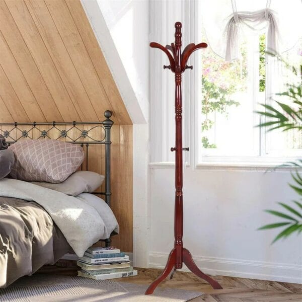 Karragullen Solid Wood Freestanding 5 - Hook Coat Rack