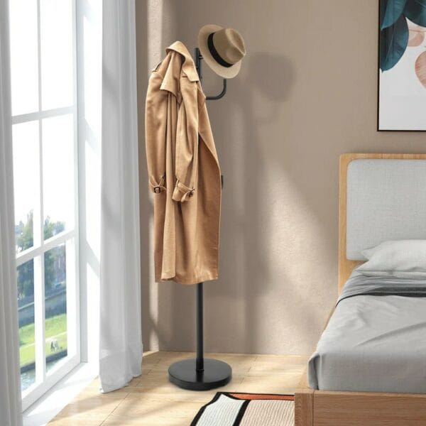 Nesma Iron Freestanding 8 - Hook Coat Rack
