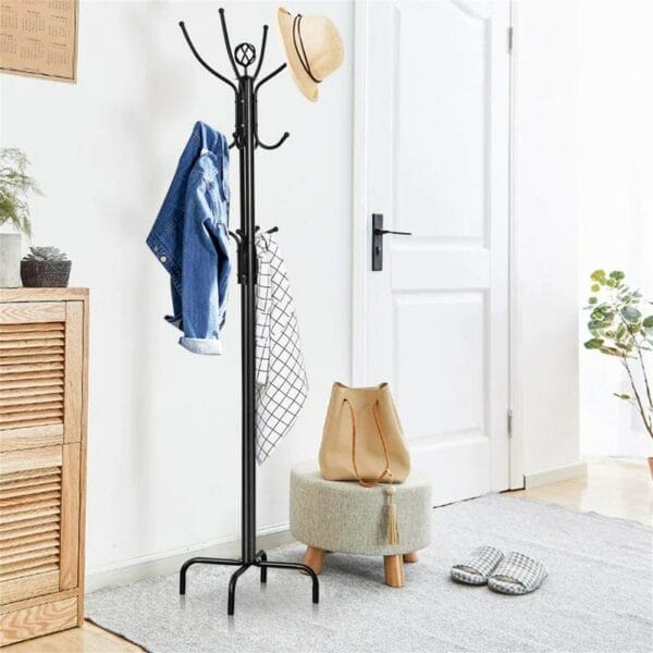 Enville Steel Freestanding 12 - Hook Coat Rack