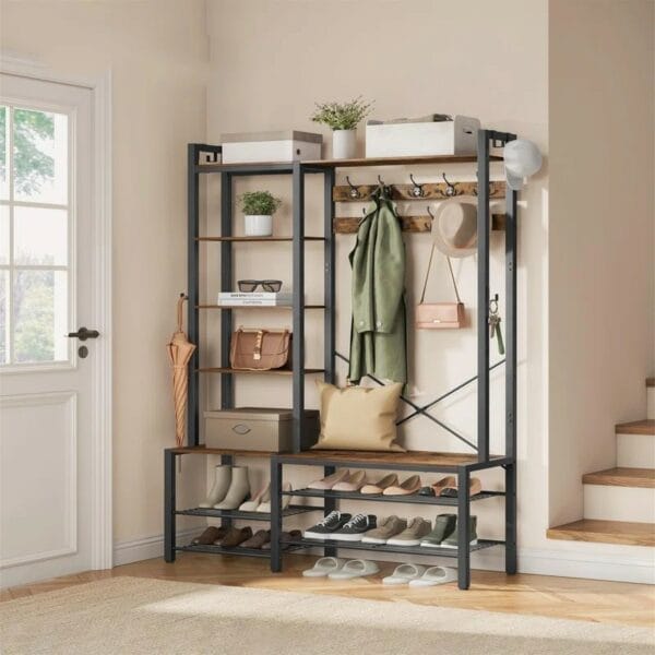 Anjoli Metal Freestanding Coat Rack