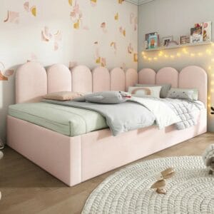 Single Upholstered Daybed With Trundle