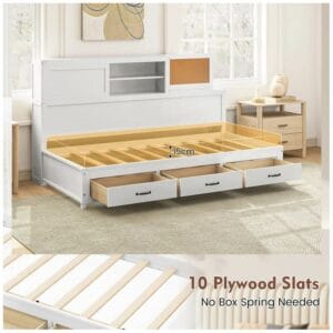 Daybed Frame With 3 Storage Drawers