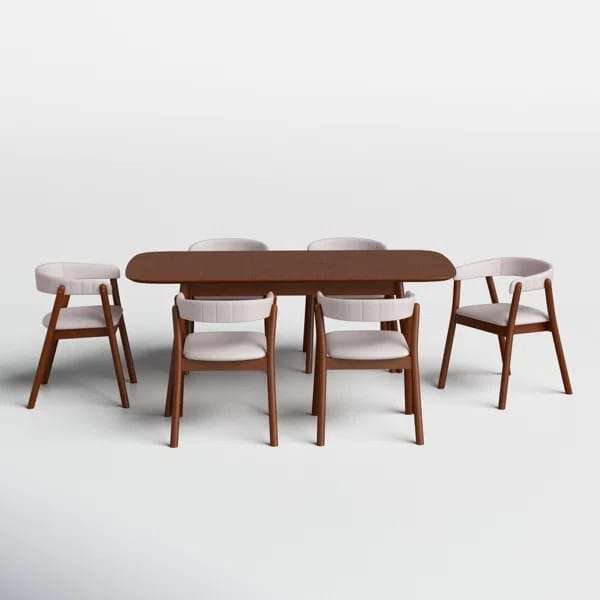 طقم طعام شيلة قابل للتمديد مكون من 7 قطع