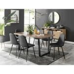 Set With 6 Luxury Faux Leather Dining Chairs