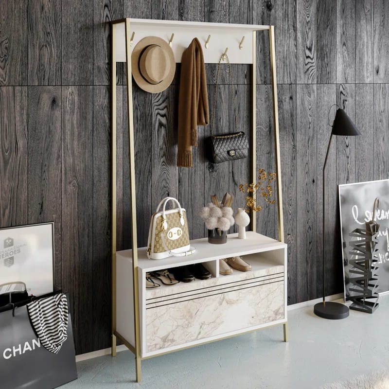 Hopewell Hall Tree with Bench and Shoe Storage