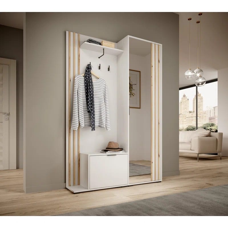 Hall Tree 131cm Wide with Bench and Shoe Storage