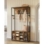 Hall Tree 100cm Wide with Bench and Shoe Storage