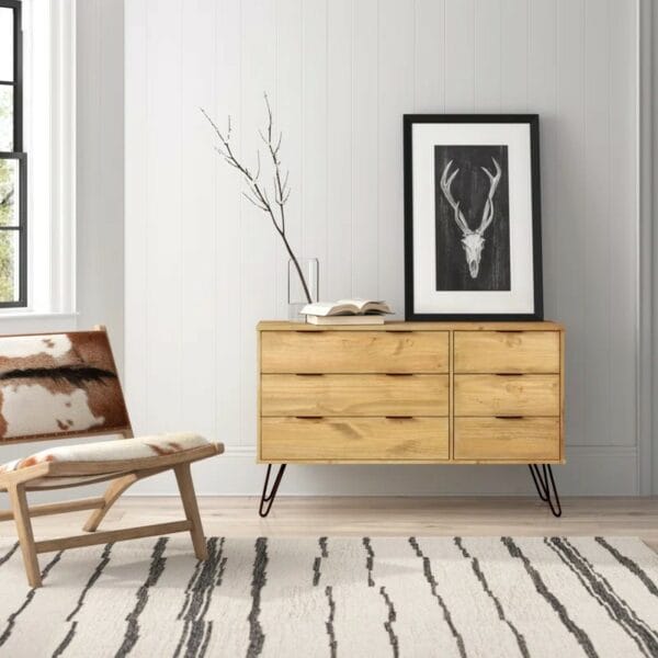 6 Drawer wide chest of drawers