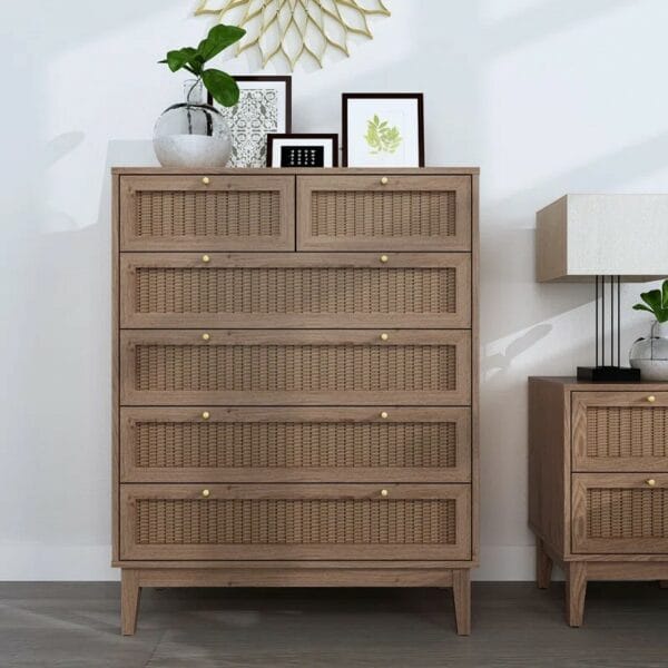 6 Drawer 85" W Chest Of Drawers