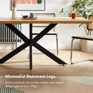 Metal Base Dining Table