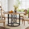 Round Unfinished Metal Base Dining Table