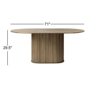 Iris 71'' Oval Dining Table
